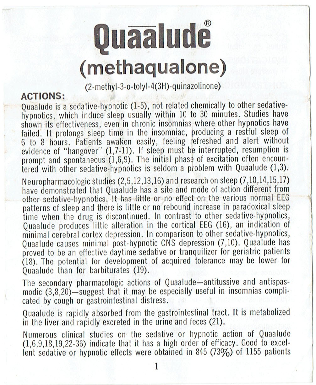 XRARE Authentic Vintage RORER QUAALUDE- Original Pharma Package Insert 5/70 XRARE Authentic Vintage RORER QUAALUDE- Original Pharma Package Insert 5/70