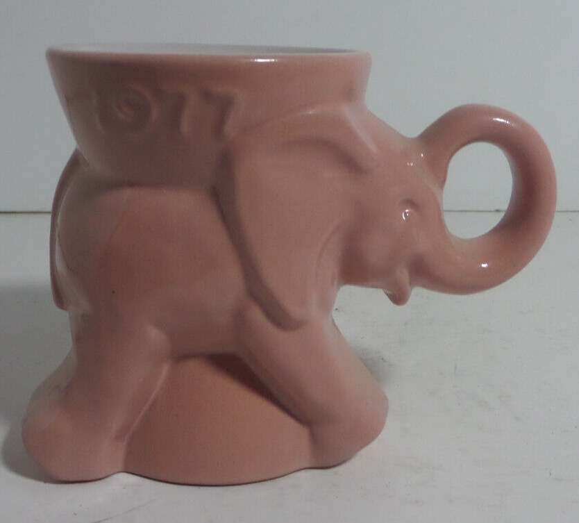 GOP Frankoma Elephant mug 1977 pink