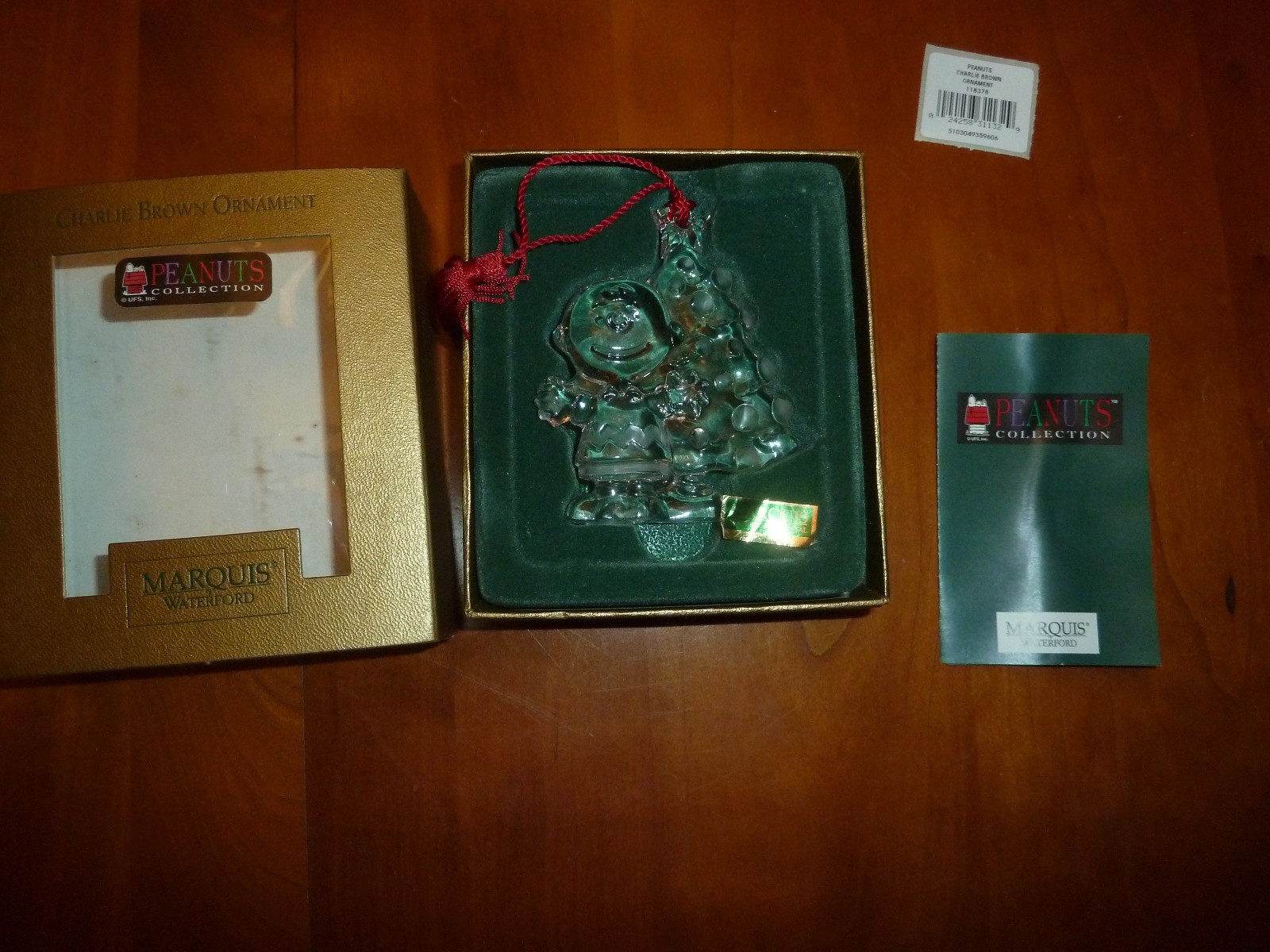 Waterford Marquis Peanuts Collection Charlie Brown Christmas Crystal Ornament