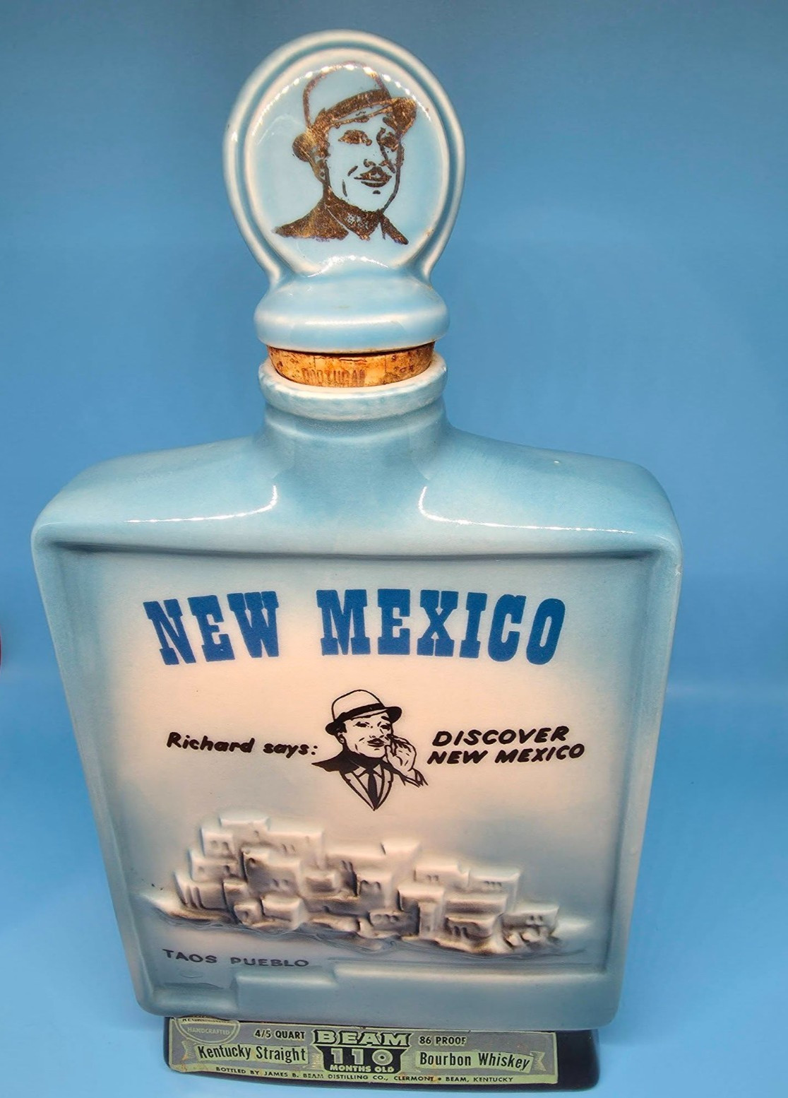 VTG Jim Beam Decanter 1969 Discover New Mexico EMPTY