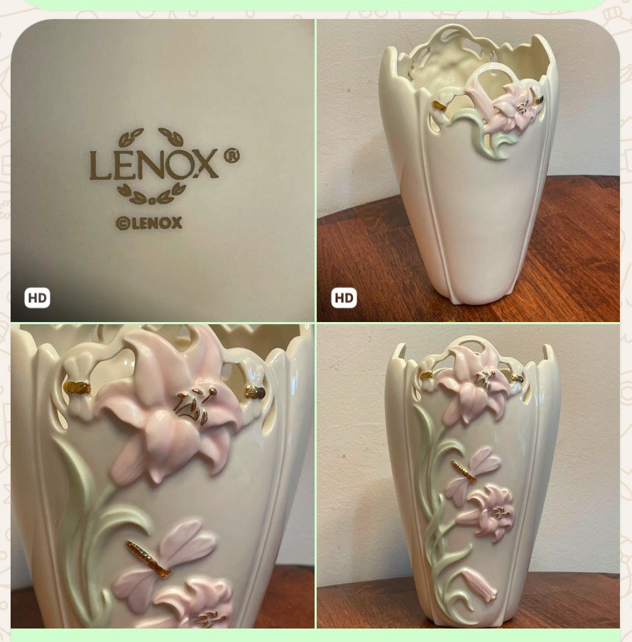 Vintage Lenox Lily and Dragonfly 9\