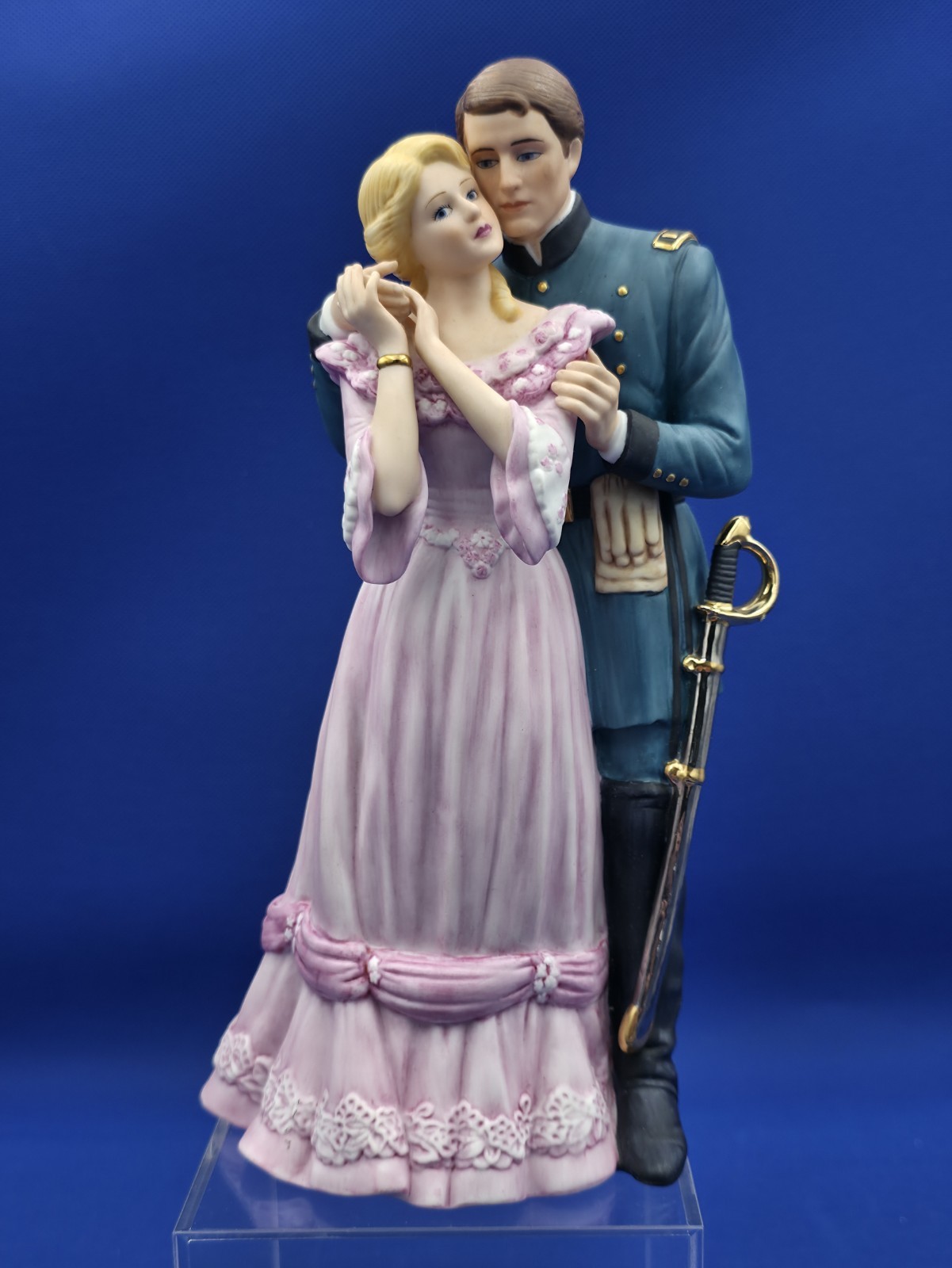 LENOX 1987 FAREWELL MY LOVE HAND PAINTED 24K PORCELAIN ROMANTIC FIGURE