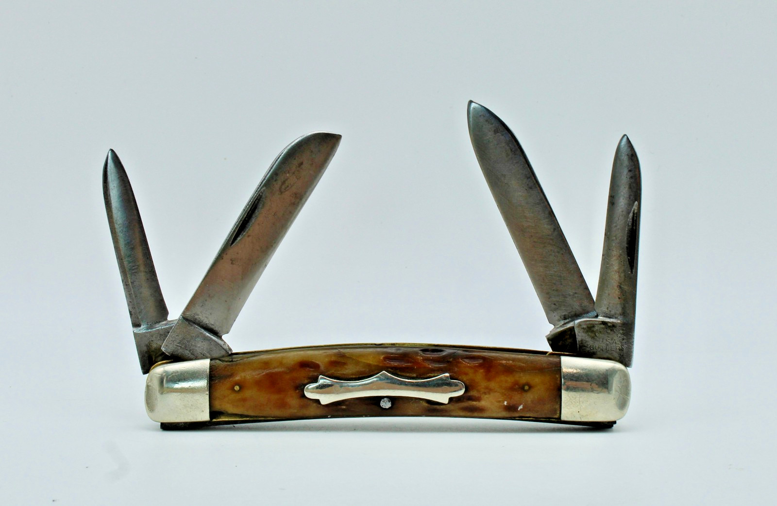 1922-1939 ROBESON SHUREDGE ROCHESTER 4-BLADE BONE, LARGE CONGRESS 642385