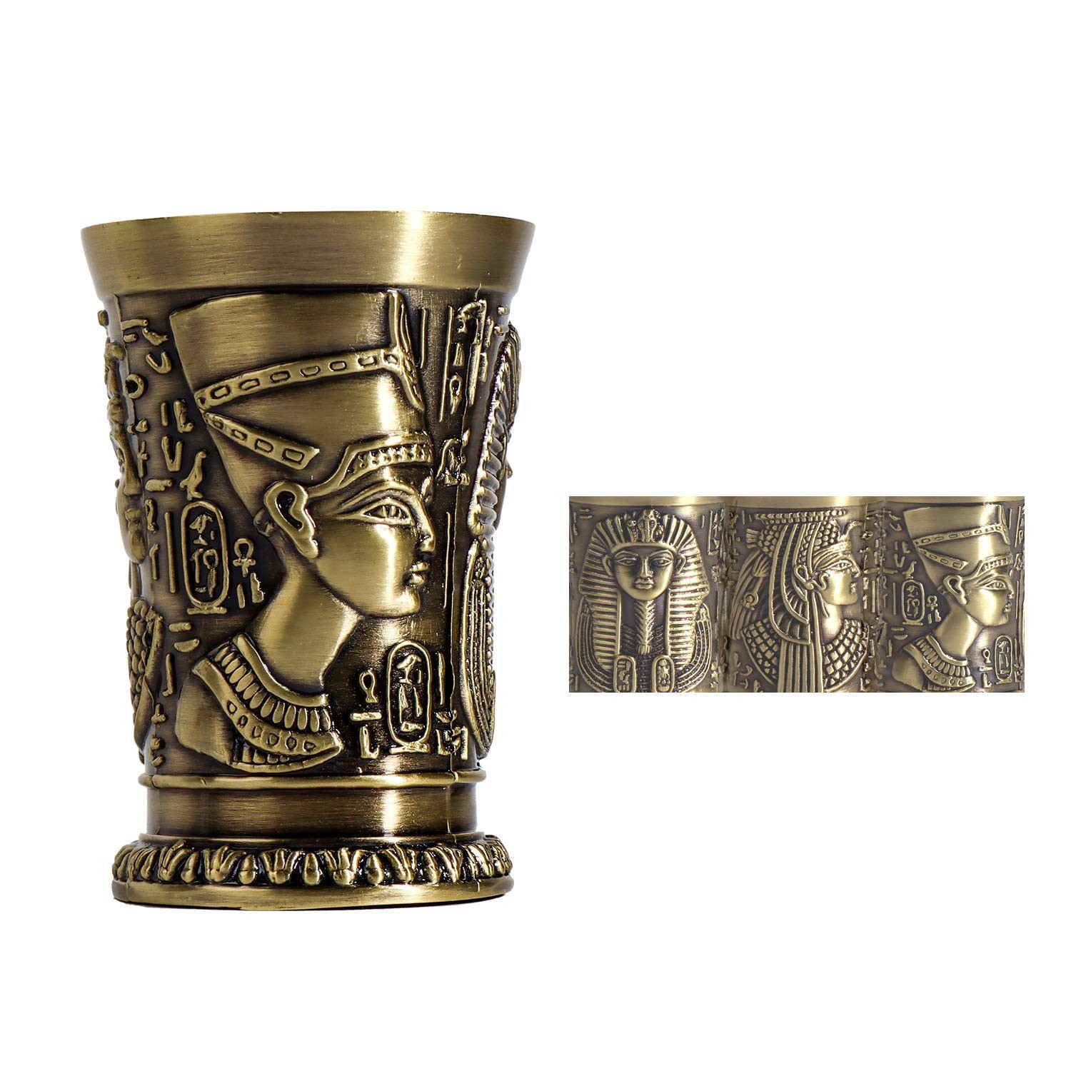 Vintage Egyptian Metal Shot Glass - Creative Tequila-Vodka-Cocktail Sipper