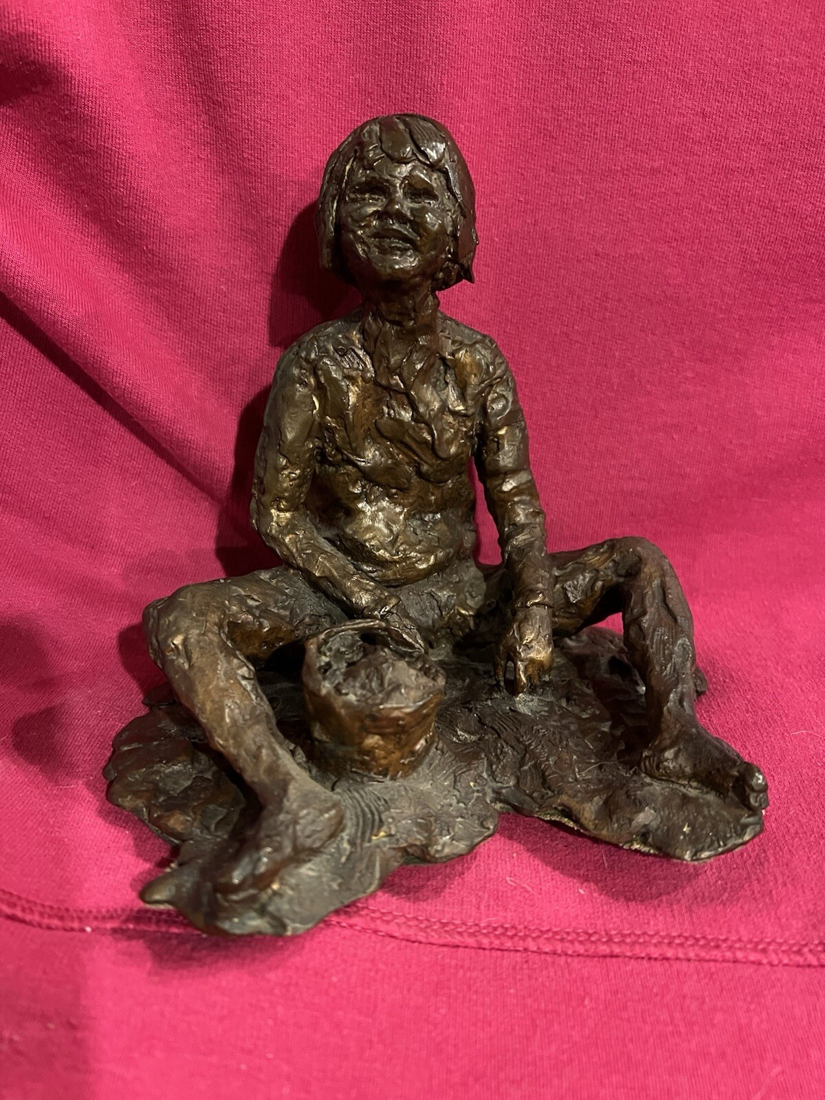 Bronze Child On Beach