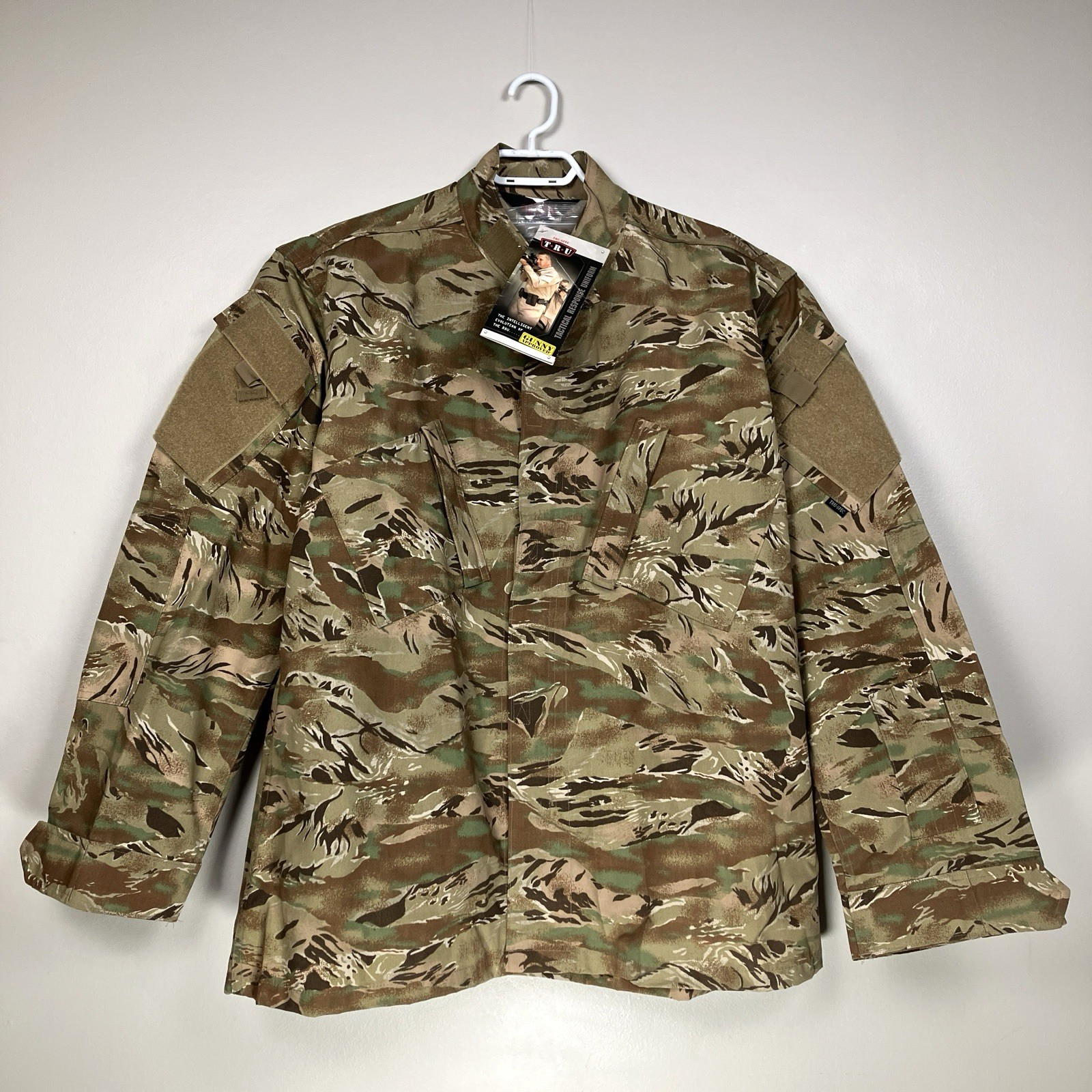 TRU-SPEC Tactical Response Uniform Shirt All Terrain Tiger Stripe XL Regular NWT