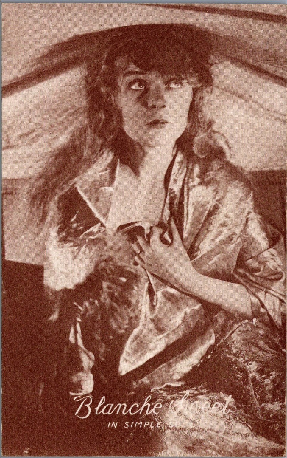 Blanche Sweet Silent Film Star Portrait Postcard Early 1900s RPPC Era Actress