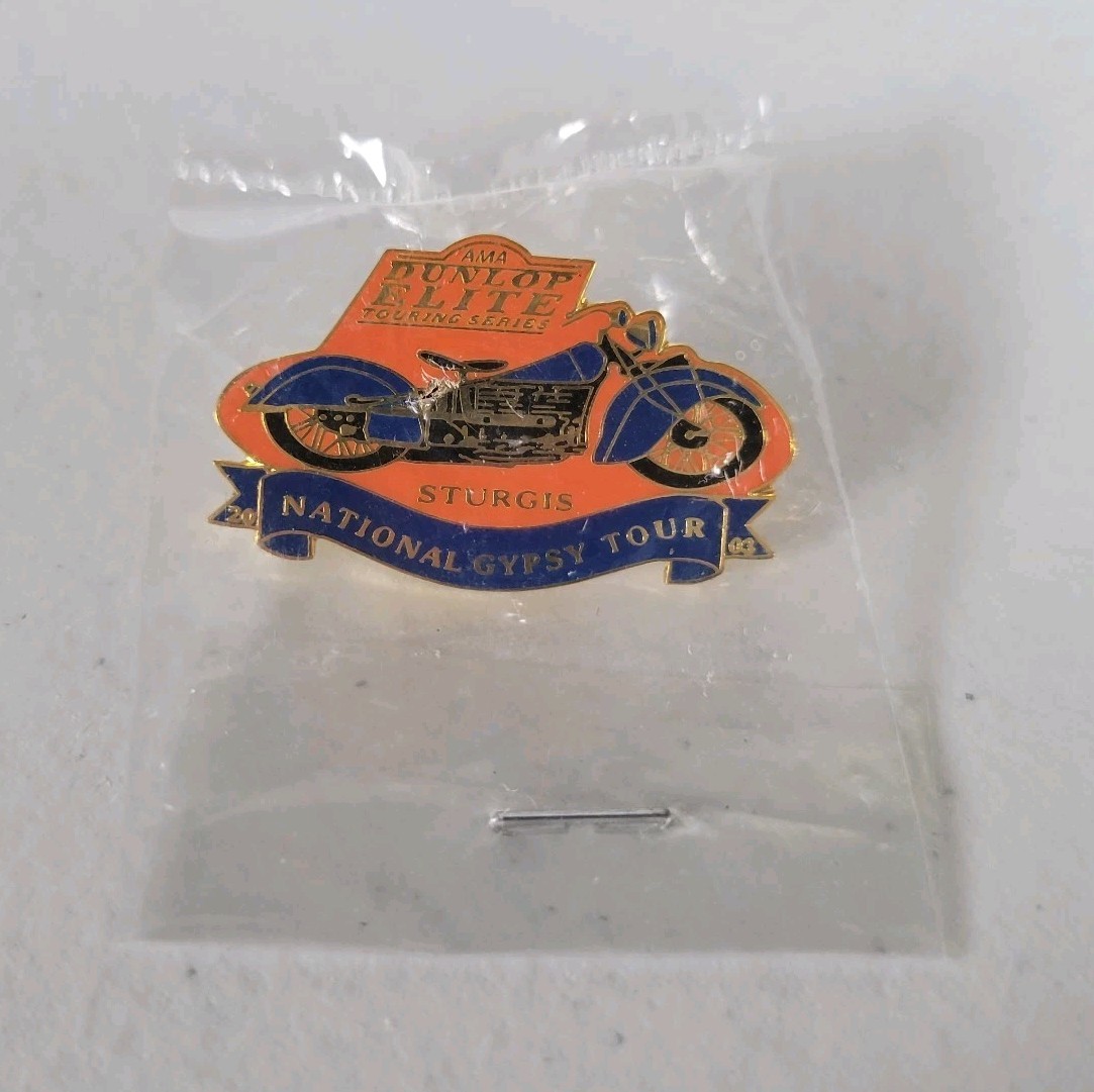 2003 National Gypsy Tour Lapel Vest Hat Pin Sturgis Dunlop Elite Series New #12