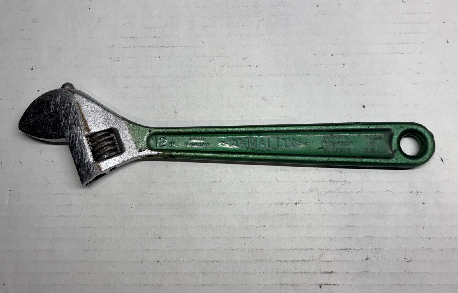 Vintage Diamalloy 12” Adjustable Wrench. Diamond Calk And Horseshoe Co Duluth MN Vintage Diamalloy 12” Adjustable Wrench. Diamond Calk And Horseshoe Co Duluth MN