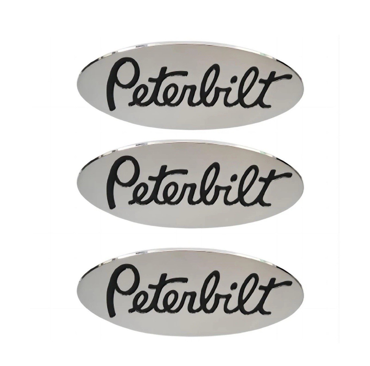 3pcs Logo Name Emblem Badge Plate Custom CNC Aluminum 6061 Fit for Peterbilt ...