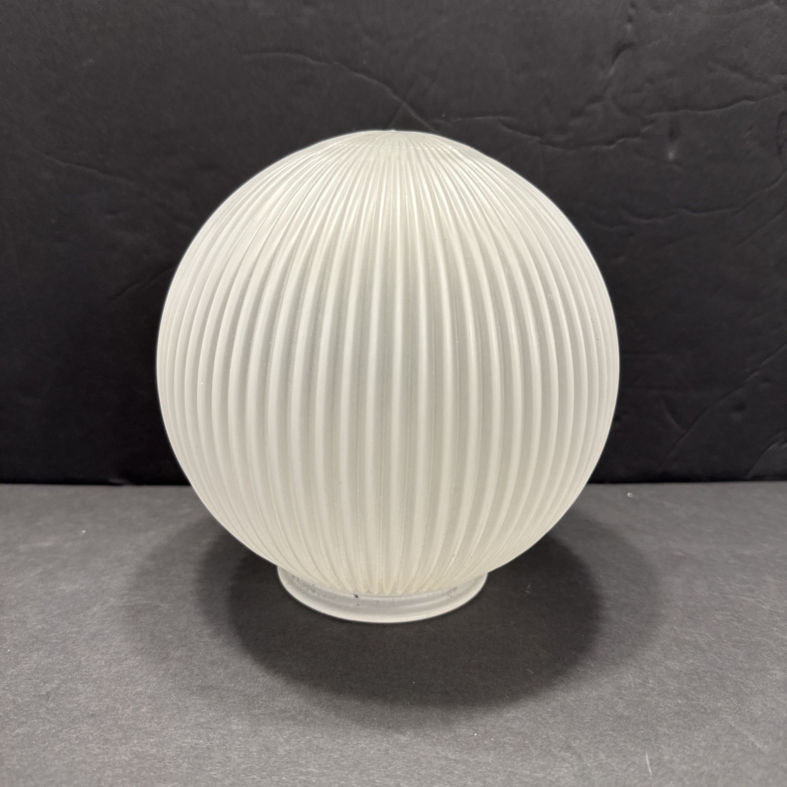 Vintage Replacement Round Globe Ribbed Frosted Glass Light Shade Cover