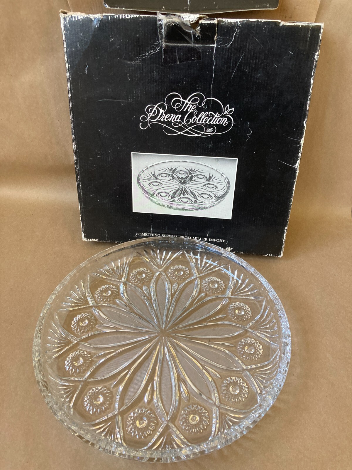 Polish Cake Plate Serving Tray The Drena Collection 24% Leaded Crystal 11
