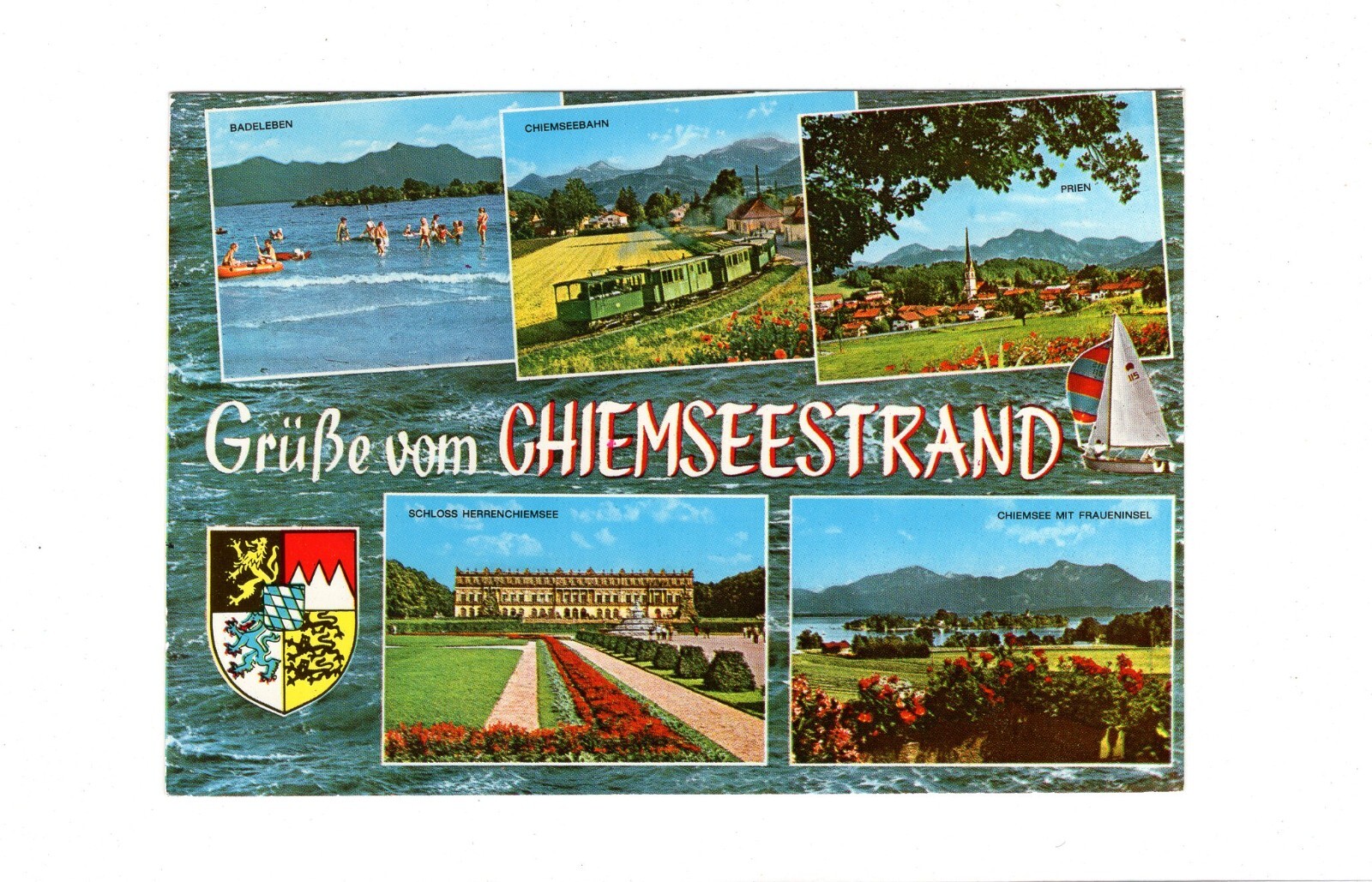 Postcard Chiemsee / greetings from the Chiemsee beach