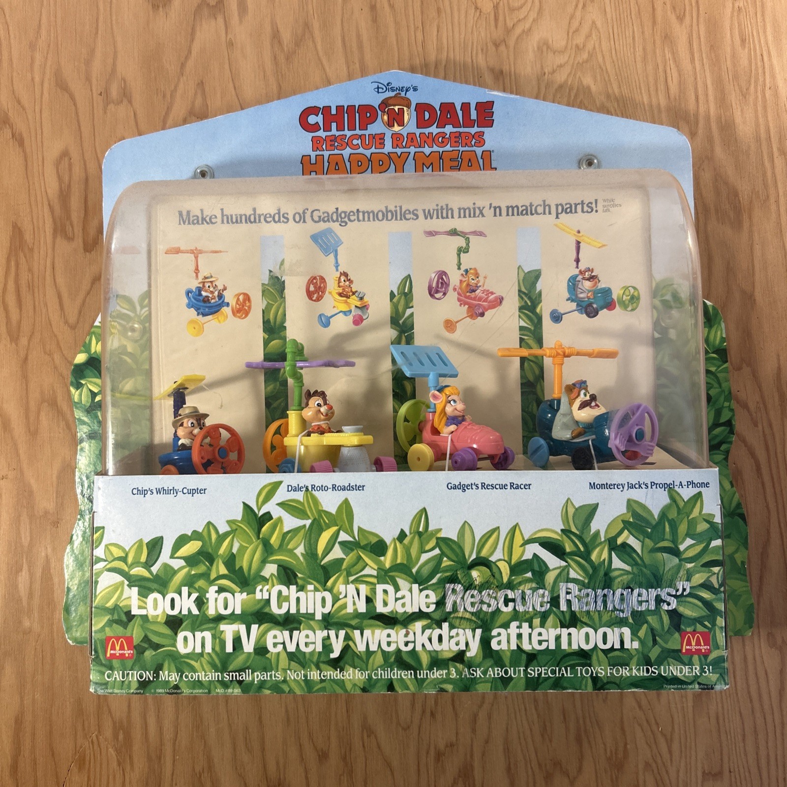 Vintage McDonald\'s 1989 Chip N Dale Rescue Rangers Happy Meal Store Display Rare
