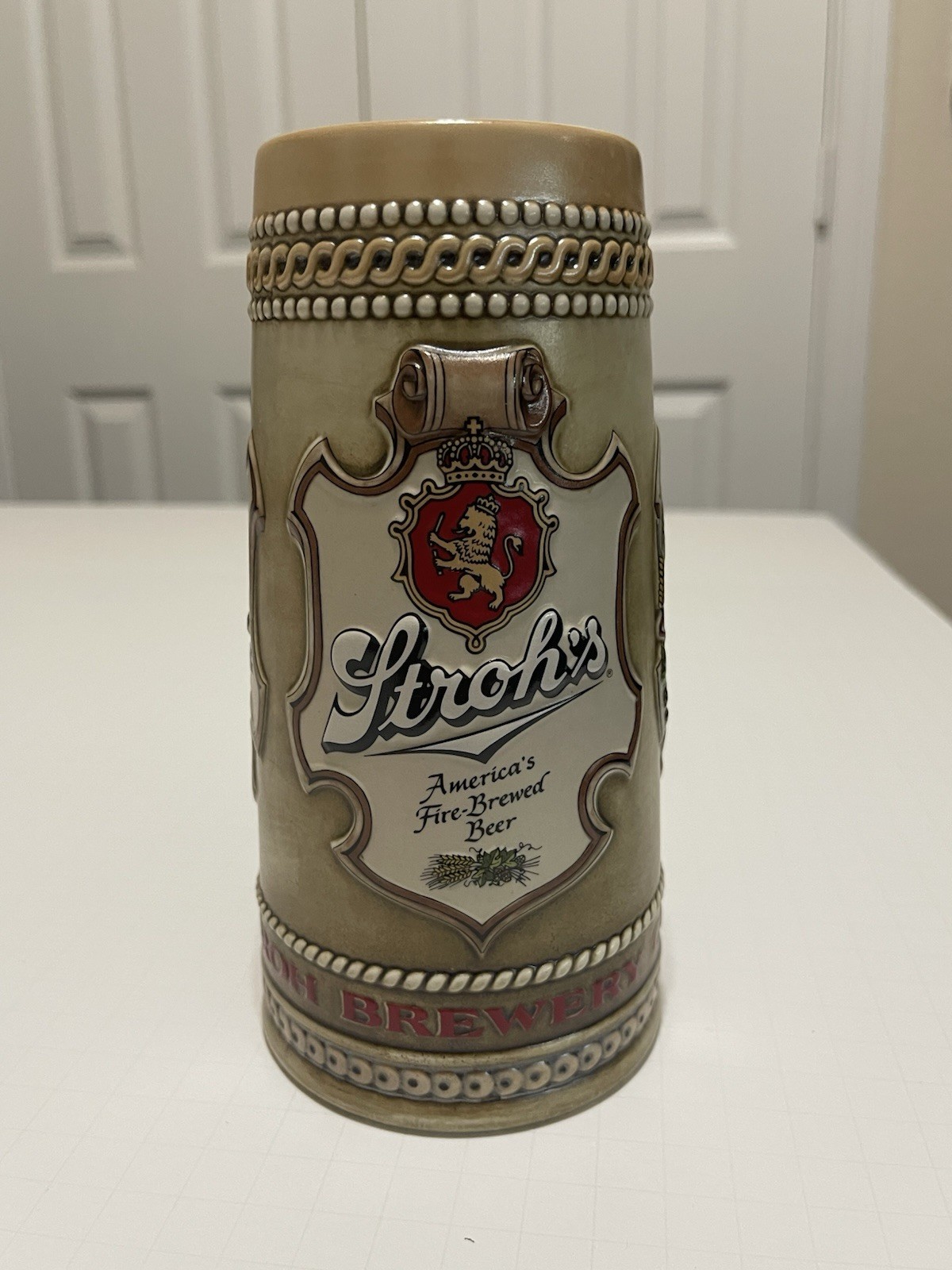 Vintage 1980's Stroh's Brewery Heritage Series III Beer Stein by Ceramarte
