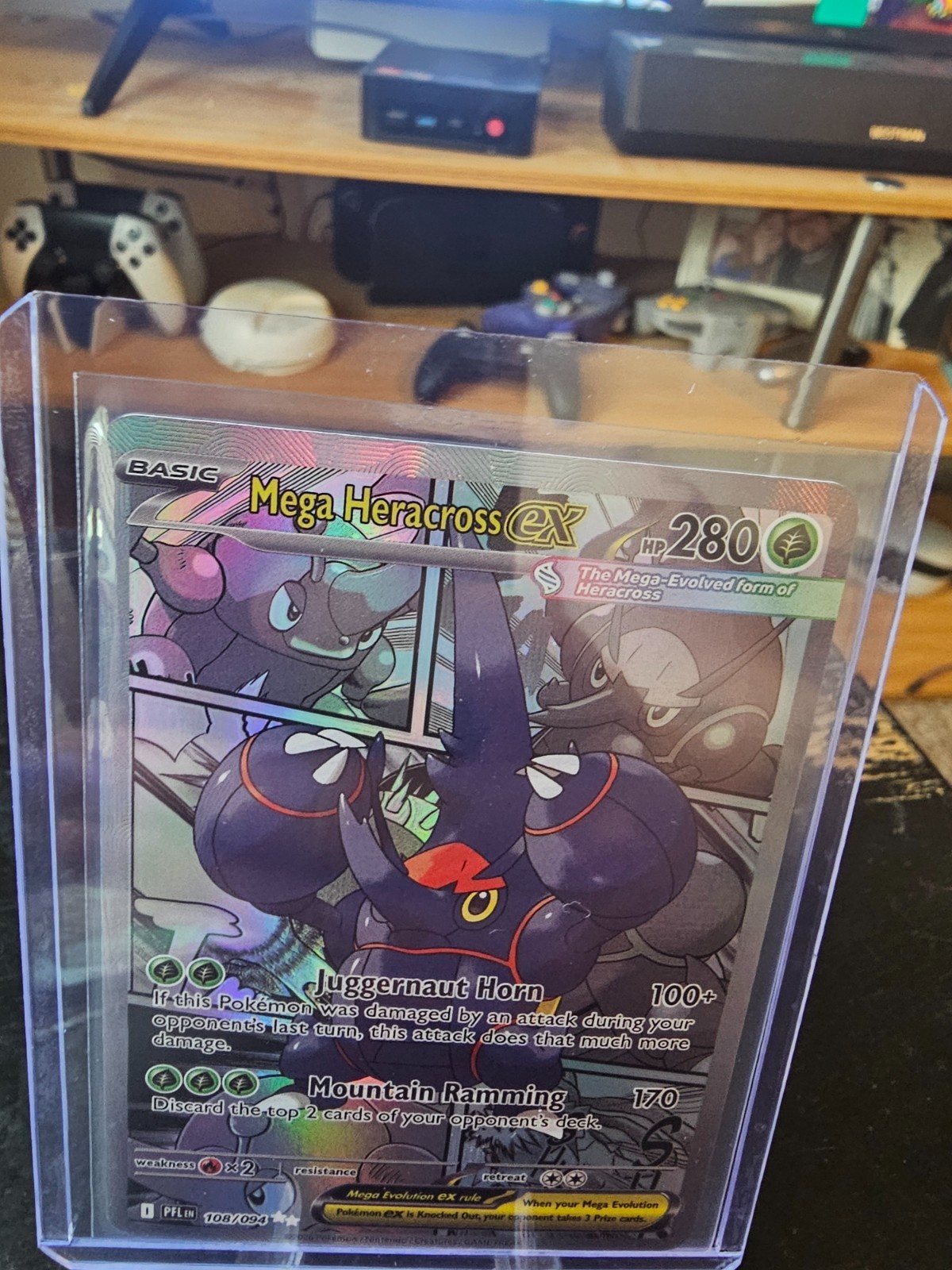 Mega Heracross Comic Book Oil Painting Style Pokémon