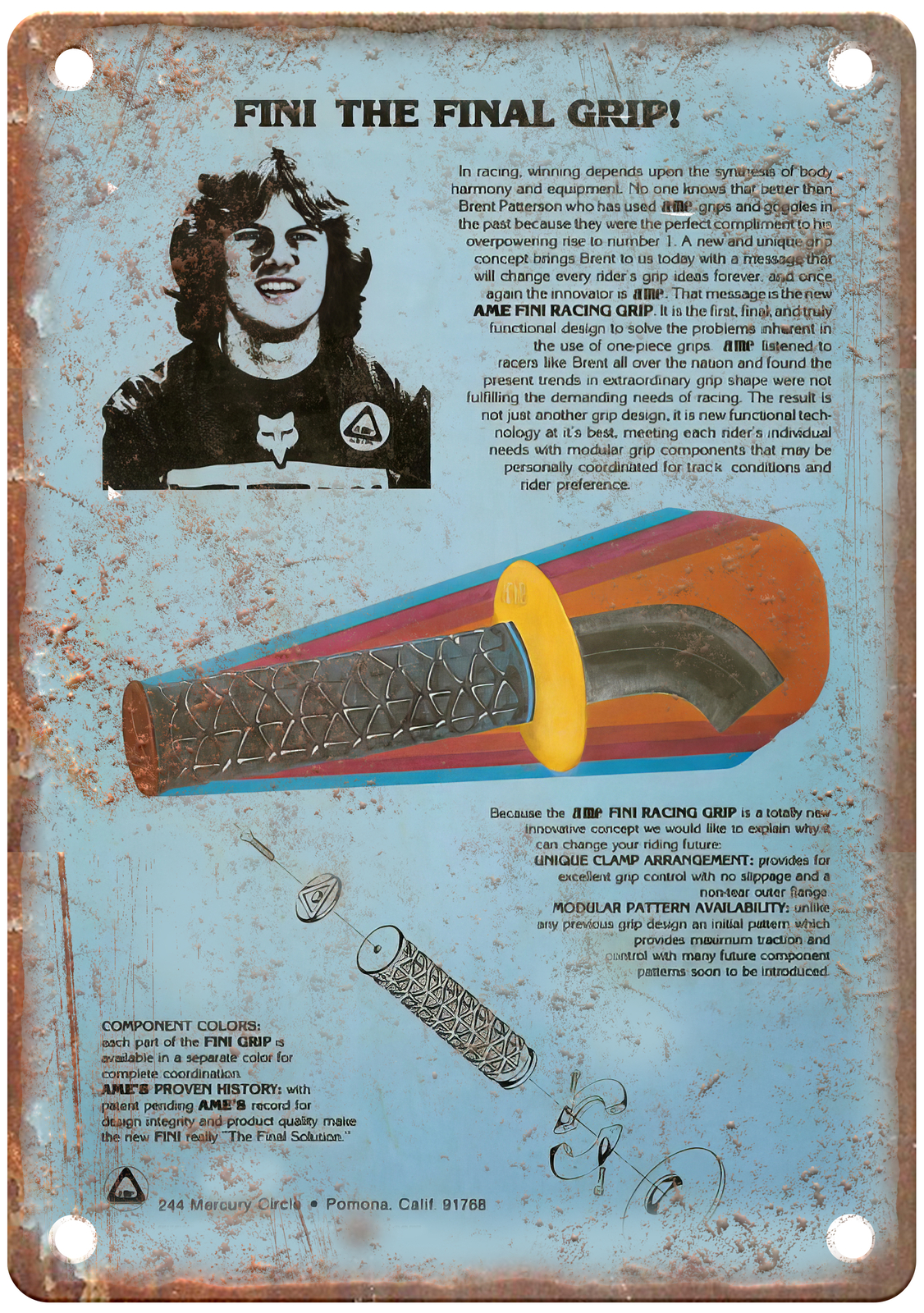 Old School BMX 1981 AME Vintage Magazine Ad Reproduction Metal Sign B848