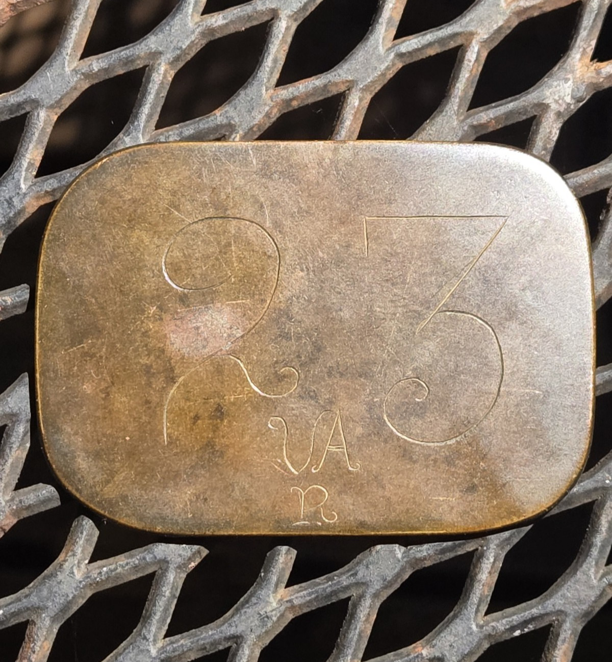Original Confederate Civil War Engraved 23rd Virginia Inf Regiment Belt Buckle