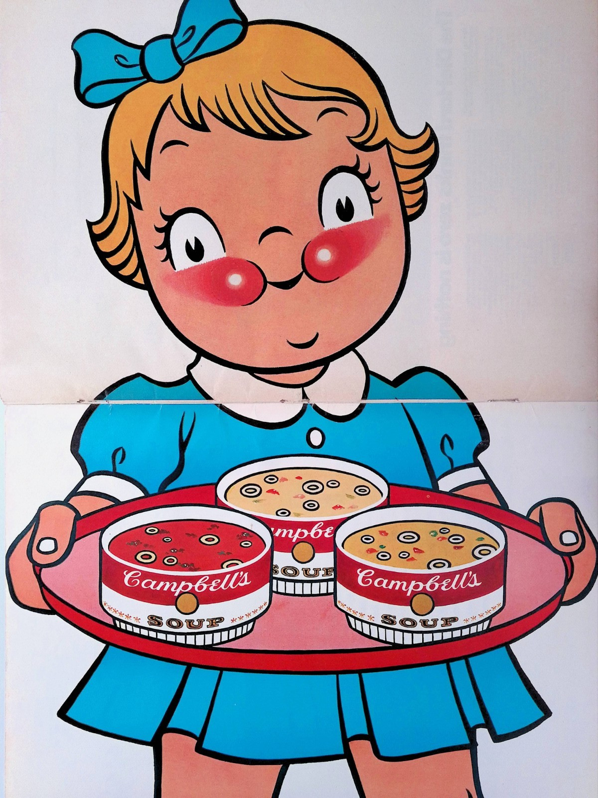 1968 Campbell's Soup Girl holding Tray Vintage Print Ad Life Dec 27 three pgs 1968 Campbell's Soup Girl holding Tray Vintage Print Ad Life Dec 27 three pgs