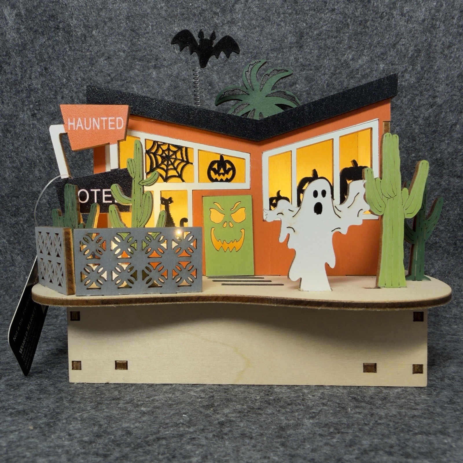 World Market Laser-Cut LED Halloween Haunted Hotel Spooky MCM 2022 Southwest World Market Laser-Cut LED Halloween Haunted Hotel Spooky MCM 2022 Southwest