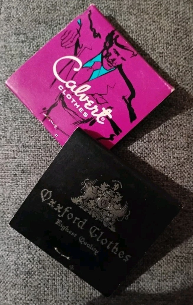 2 Vtg Cohn Turner Baton Rouge Matchbooks 30 Strike Dapper Men Fashion Crest Lot