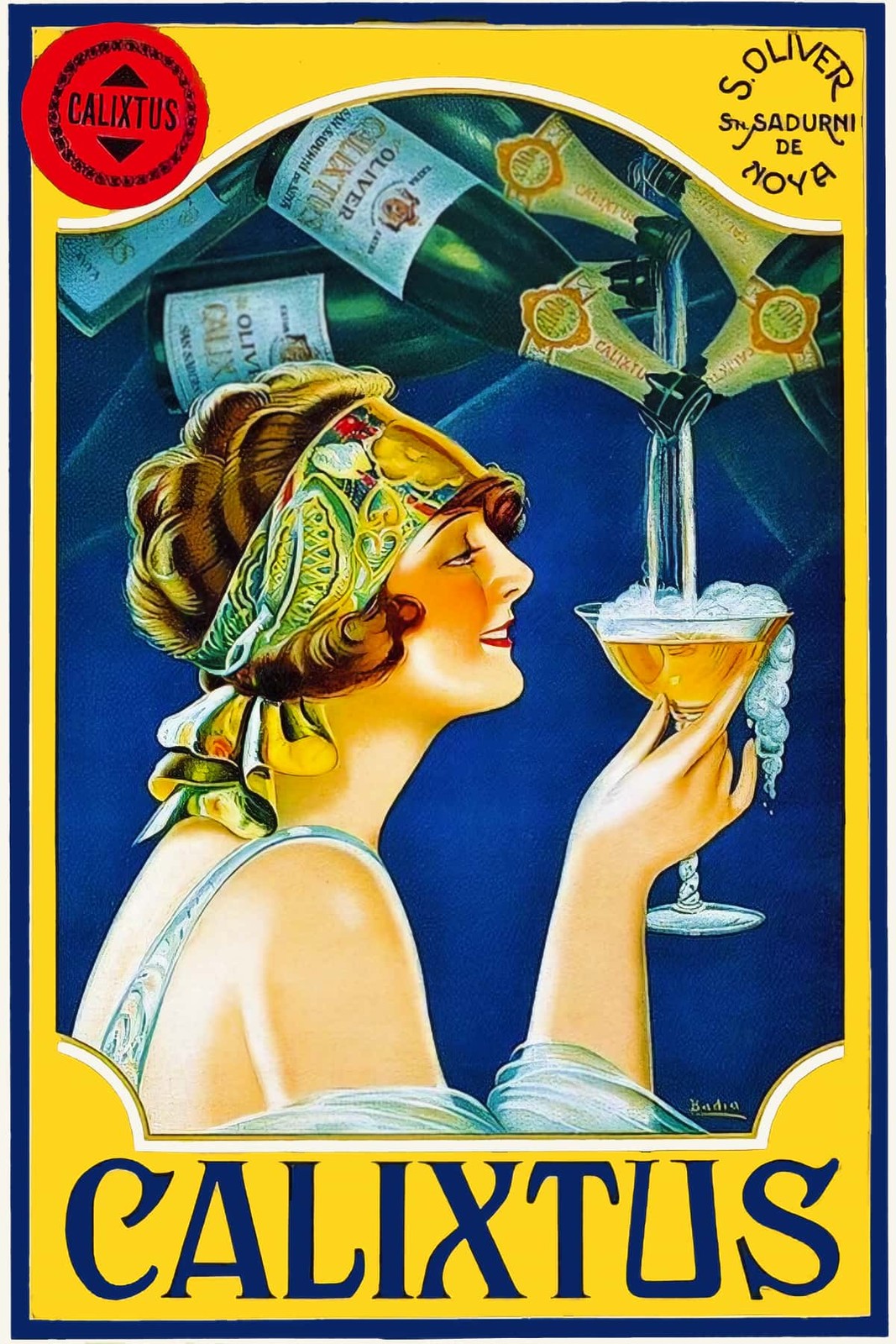 Calixtus Vintage Champagne Poster 🍾 - 1920s Art Print - 24x36” Premium 💎 Calixtus Vintage Champagne Poster 🍾 - 1920s Art Print - 24x36” Premium 💎