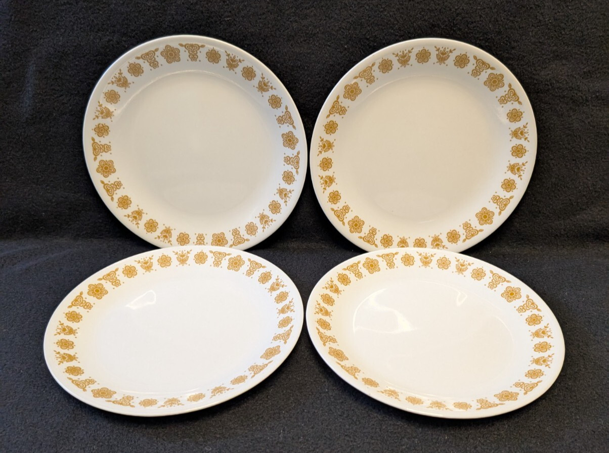Mid Century Vintage Corelle Butterfly Gold 8.5