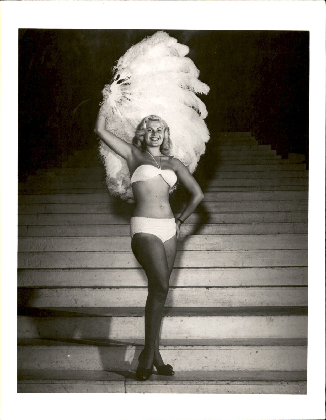 LMPE43 2nd Gen Restrike Photo UNKNOWN ACTRESS BLONDE BOMBSHELL SHOWGIRL DANCER