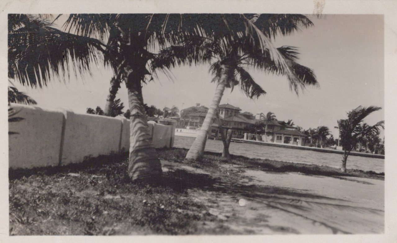 Antique 1928 Miami Beach Biscayne Bay Scene Vintage - Original Rare Photo
