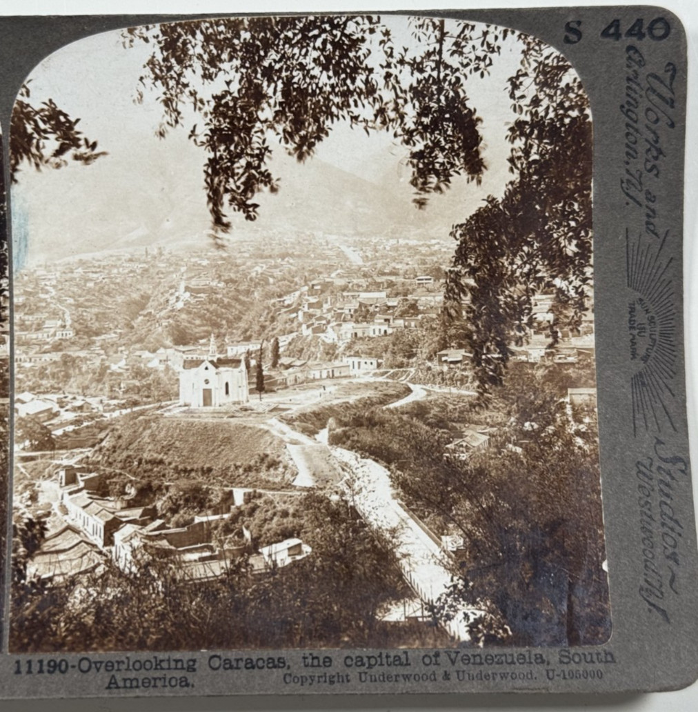 Overlooking Caracas, The Capital of Venezuela, South America Stereoview Card