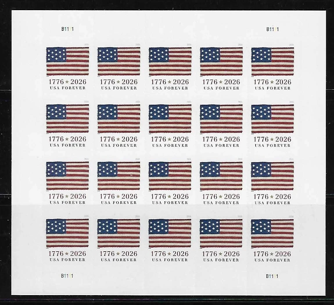 Mint 2026 U.S. 1776-2026 Flag Forever Stamps - MNH- 100 PCS TOTAL Mint 2026 U.S. 1776-2026 Flag Forever Stamps - MNH- 100 PCS TOTAL