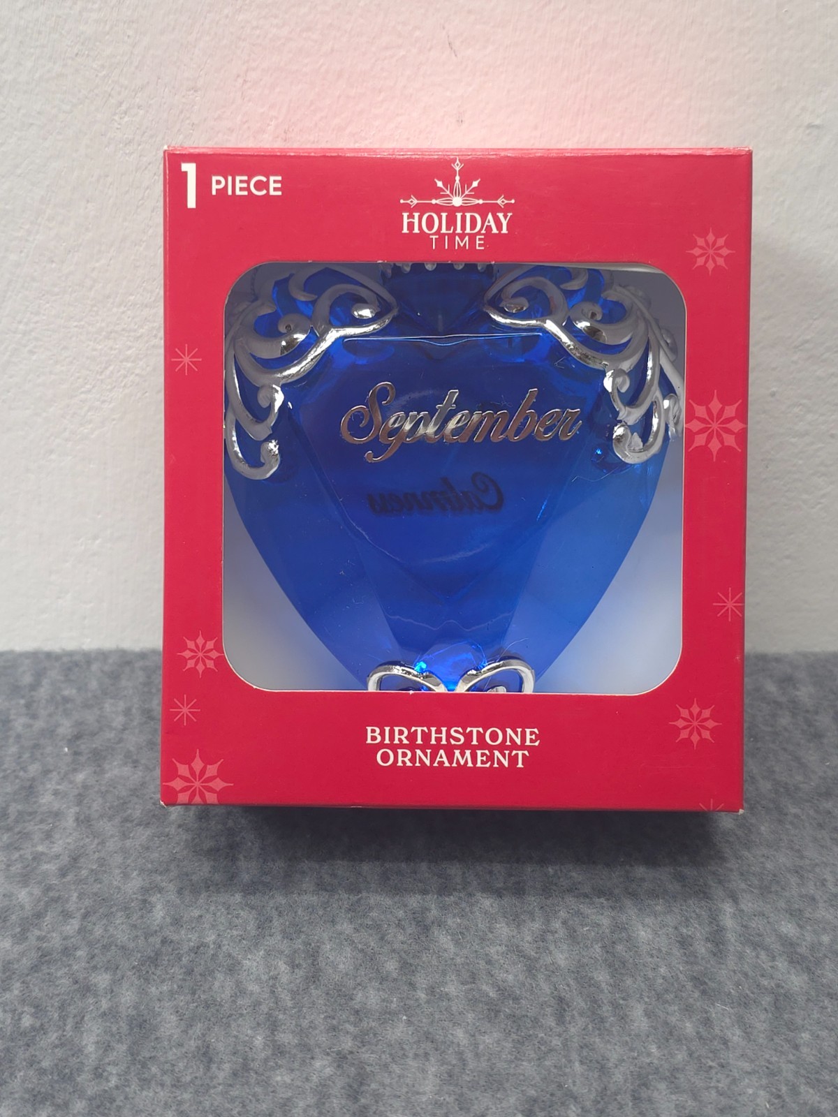 Holiday Time Sapphire September Birthstone Christmas Tree Heart Ornament 2025