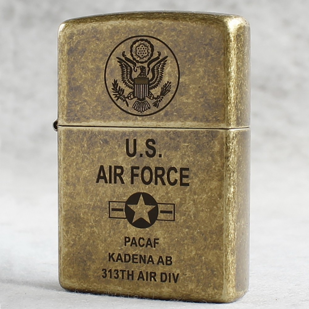 Zippo lighter 201FB Antique Brass Custom Design/ U.S. Air Force New in Box