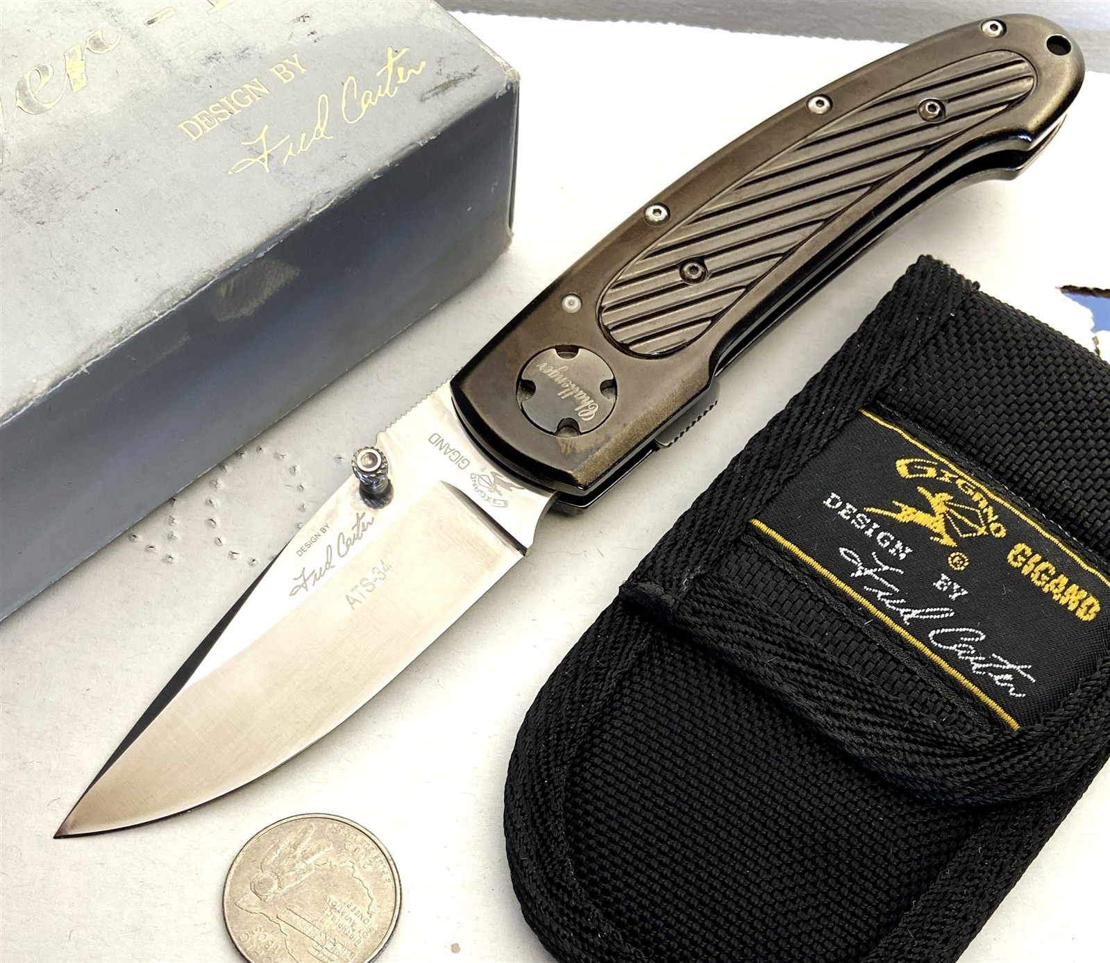 Gigand RARE Fred Carter Drop Pt ATS34 Steel 7.7/4.5/3.2 Gigand RARE Fred Carter Drop Pt ATS34 Steel 7.7/4.5/3.2