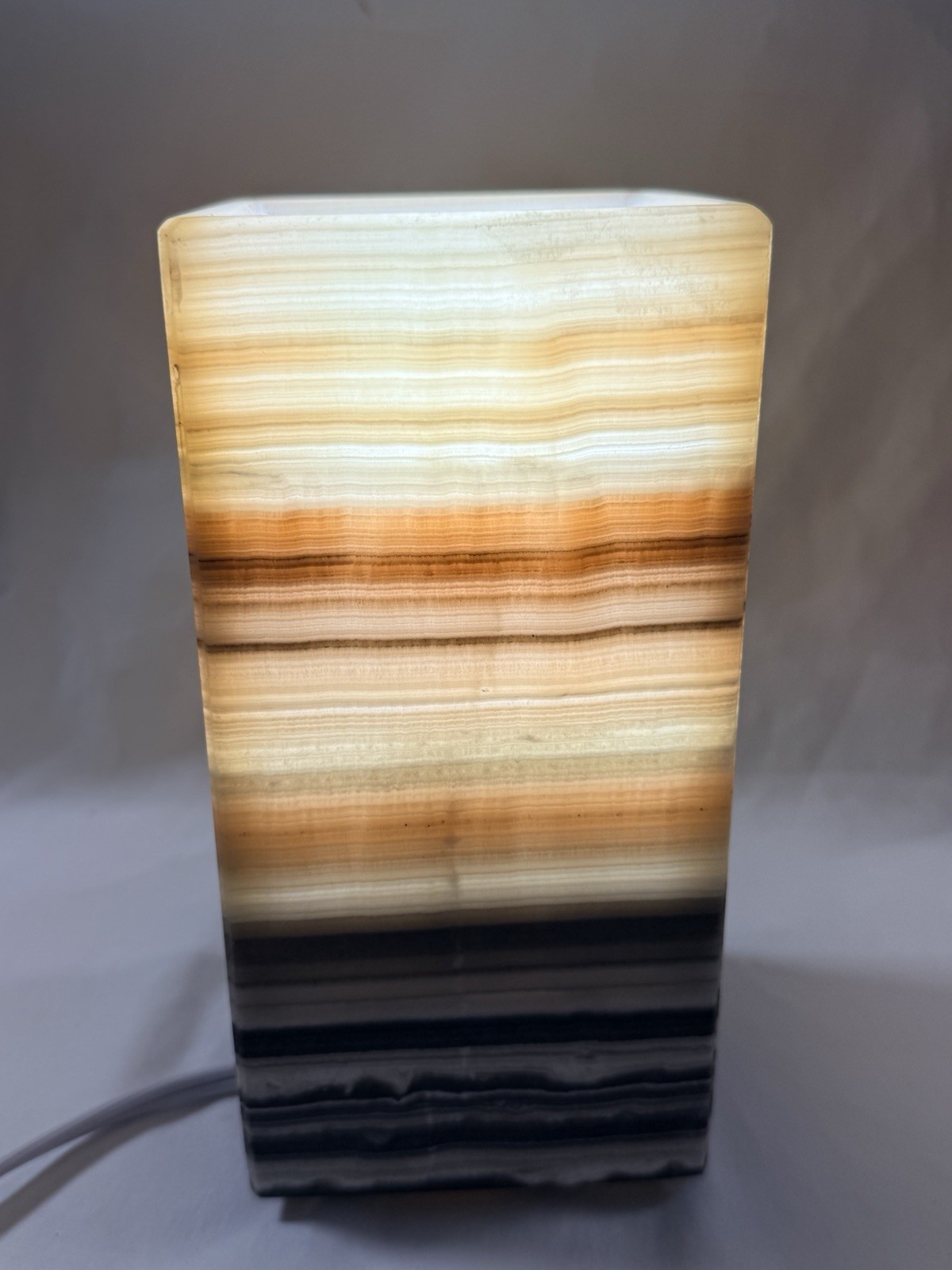 Mexican Onyx Lamp - 100% Natural Calcite Rock From Mexico 8 X 4 X 4\
