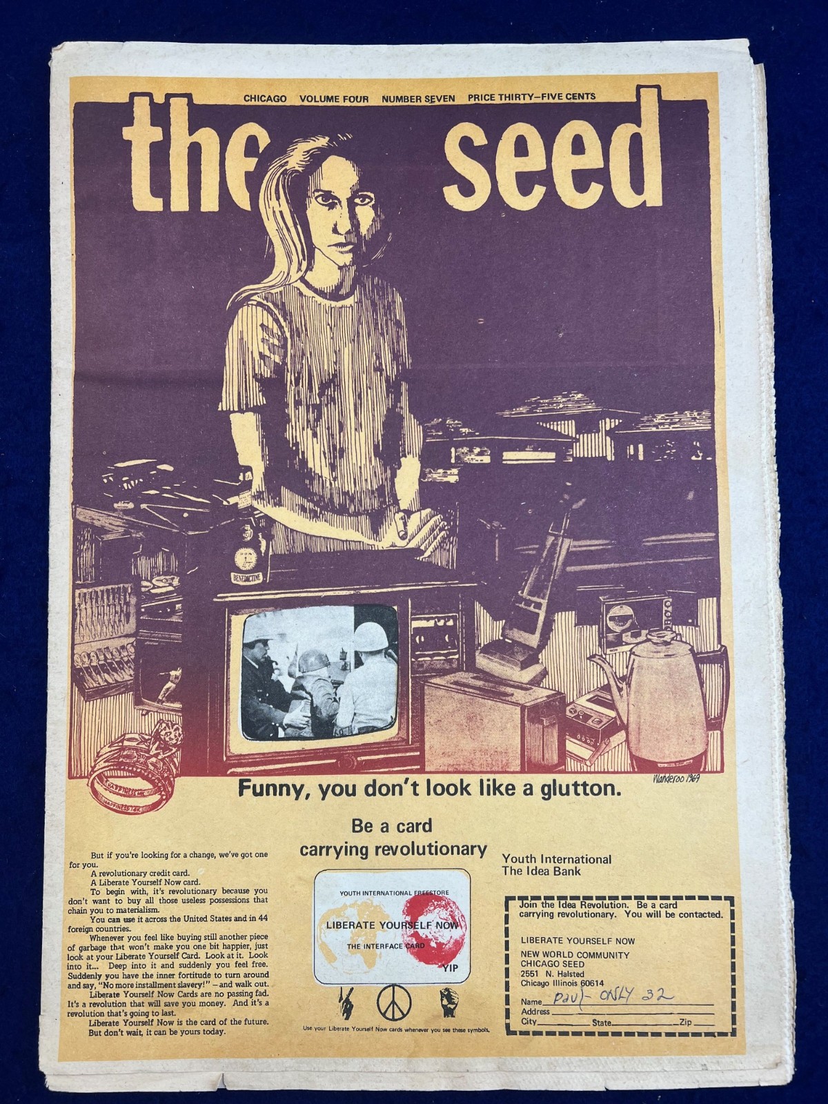1969 Chicago Seven Weathermen Black Panther Party Easy Rider Underground News