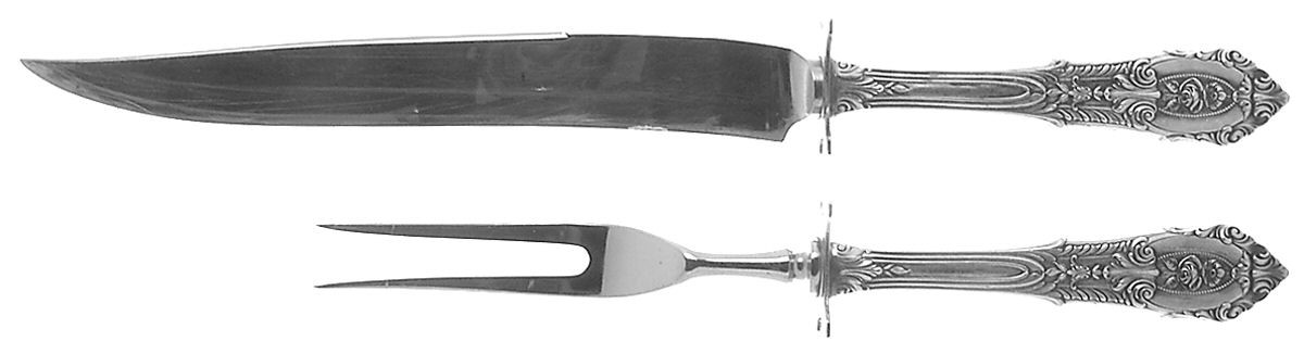 Wallace Rose Point Small Steak 2-Pc Carving Set w/Stainless Blade 5727269