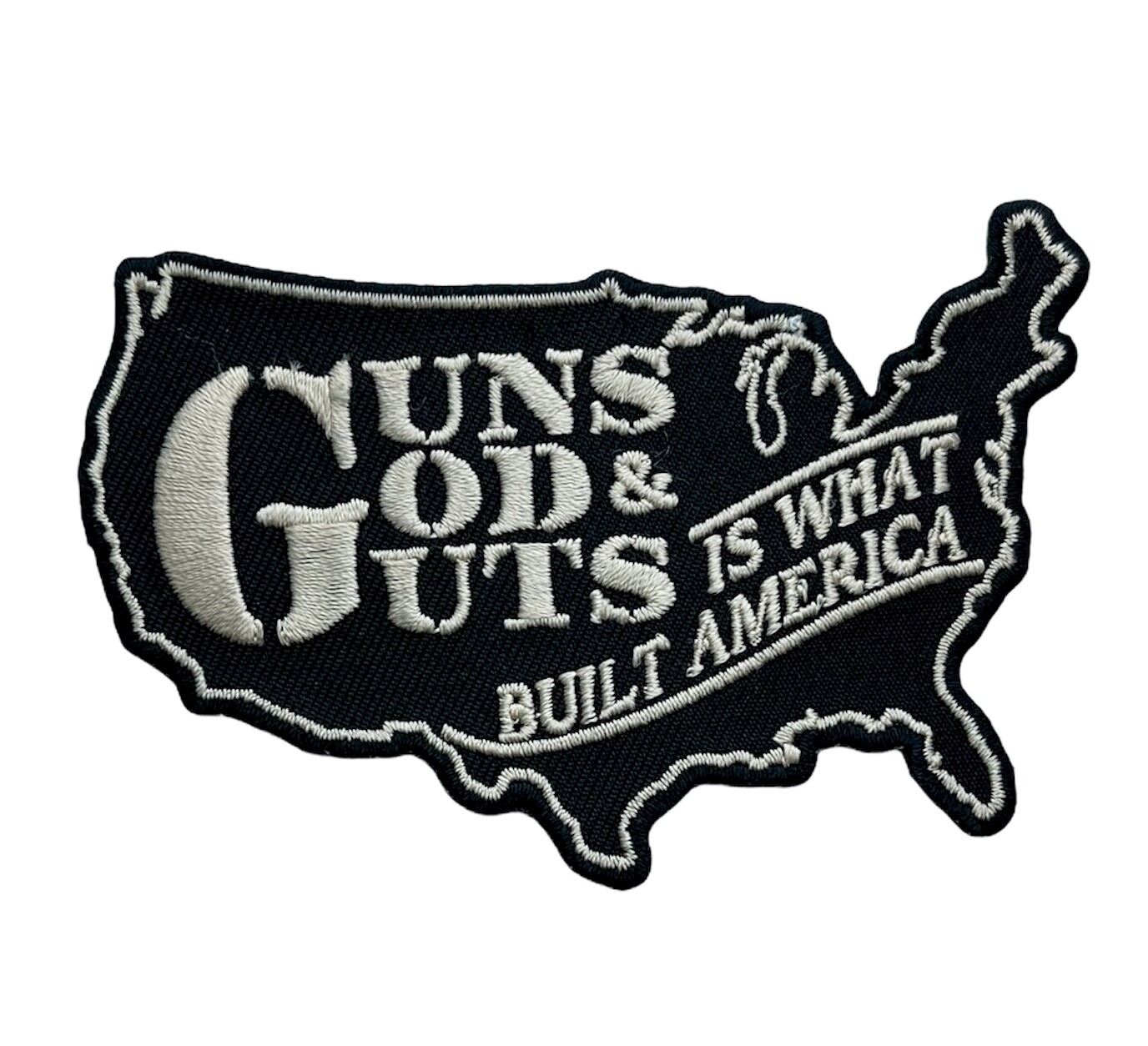 God Guns Guts Built America 4 Inch Embroidered Patch IV9367 F5D14N