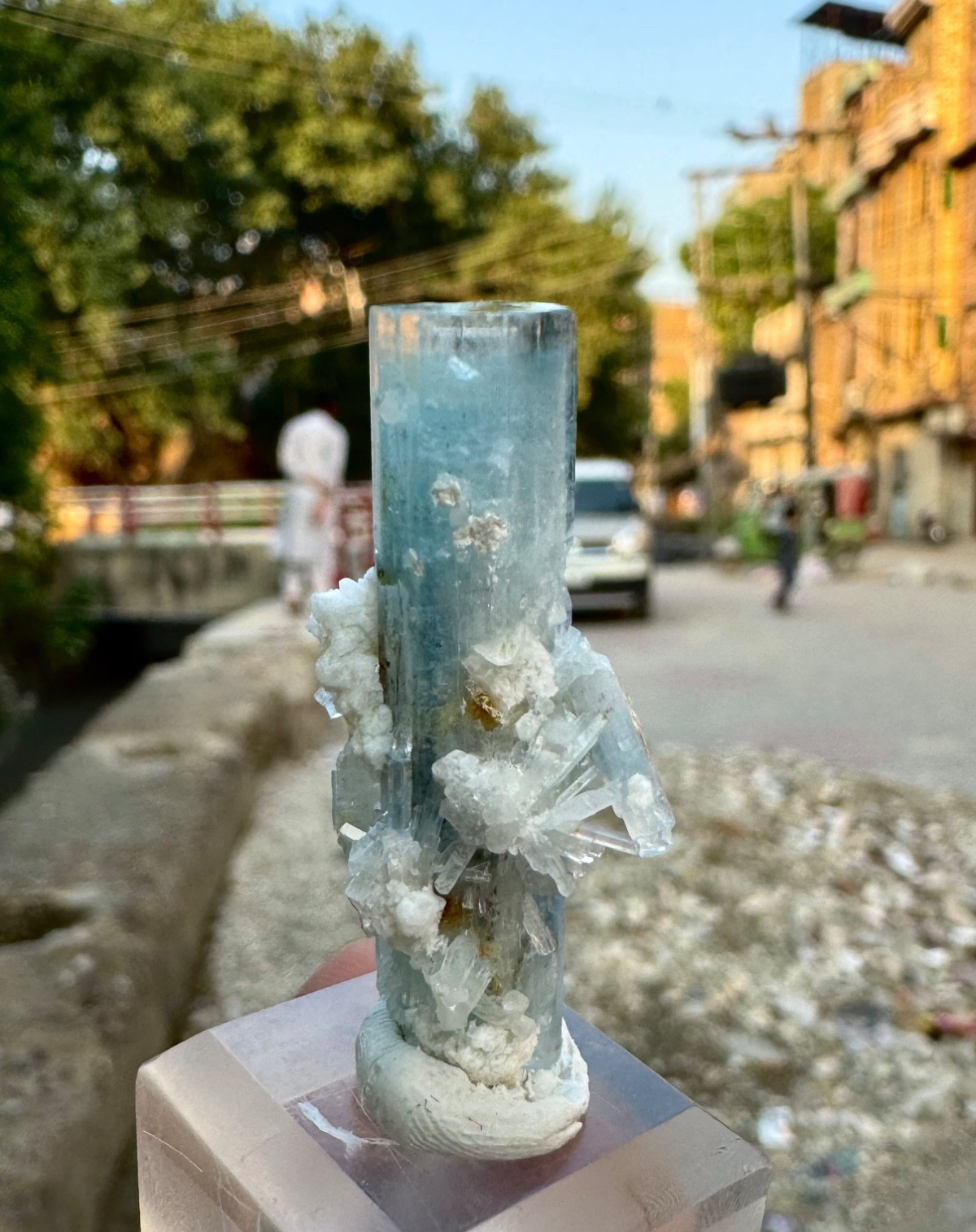 Natural Sky Blue Terminated Aquamarine Crystal , 33 Carats @ Minerals