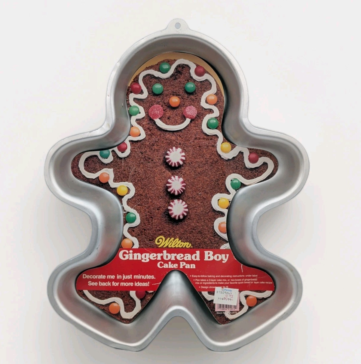 Wilton Gingerbread Boy Cake Pan Aluminum 1821-2072 with Insert
