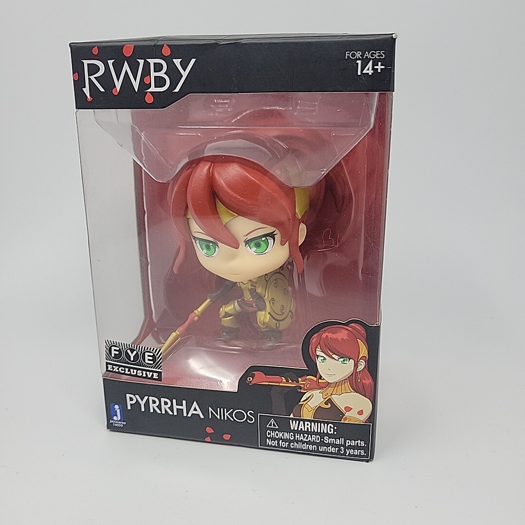 RWBY Pyrrha Nikos Vinyl Figure FYE Exclusive Rooster Teeth NIB Jazwares