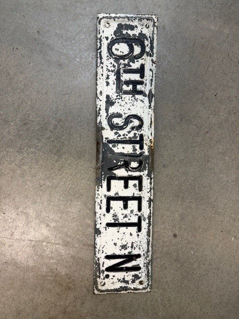 Vintage 6th Street Austin Texas Iron Street Sign