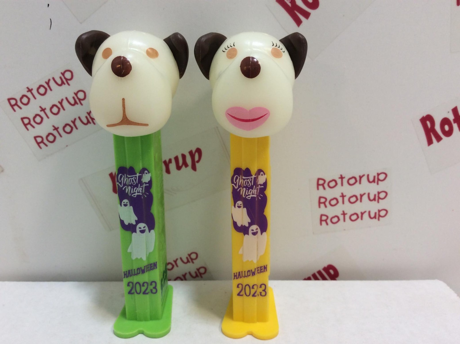 PEZ Barky and Barkina Halloween 2023. 100 sets made. glow in the dark heads