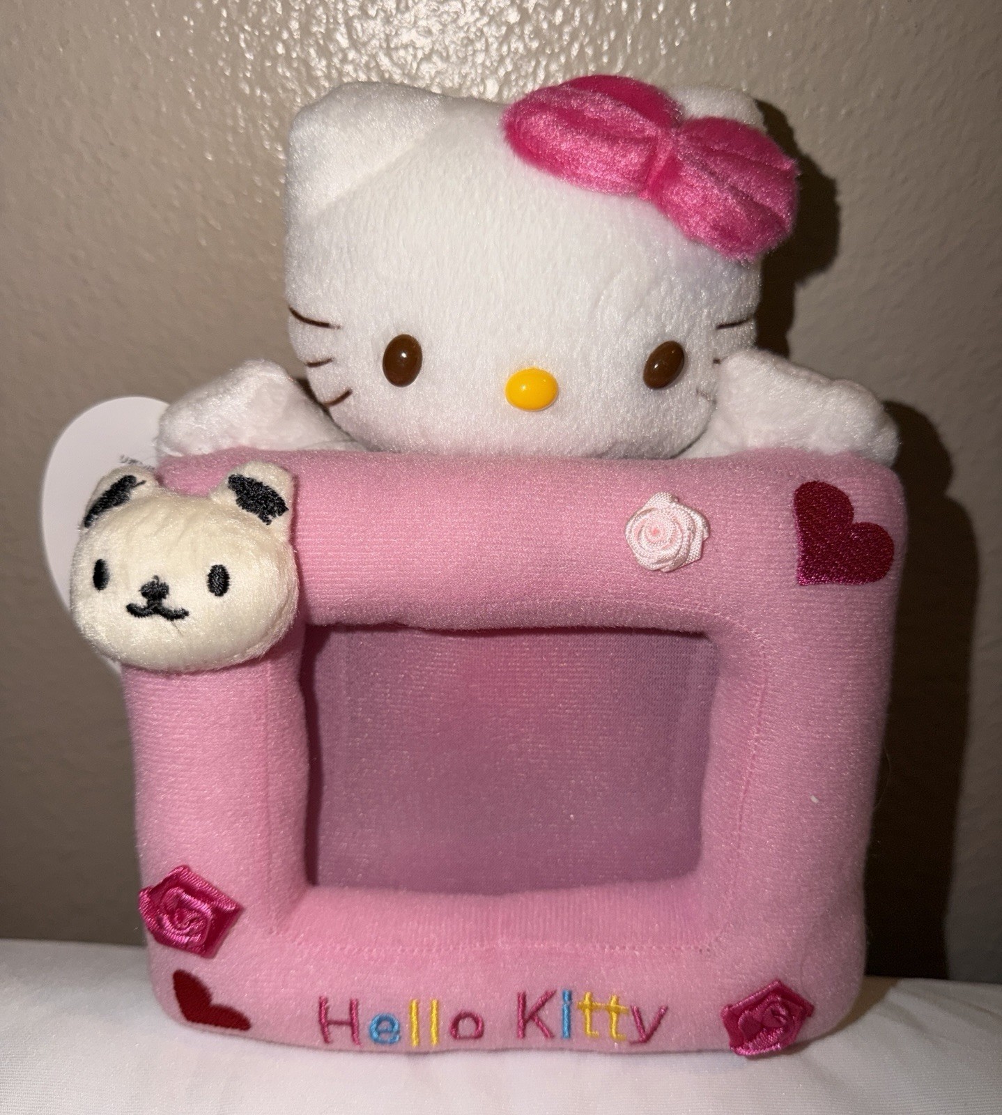 NWT RARE Vintage 2005 Sanrio Vivitix-Style Hello Kitty Plush Photo Frame Holder