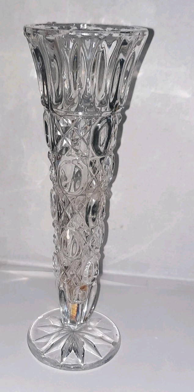 Beautiful Glass Cut  Vase 
