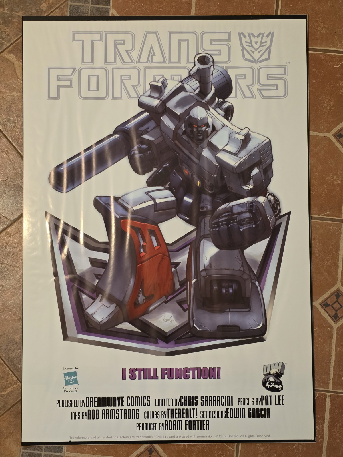 Transformers Poster DW Megatron Hasbro Pat Lee Promo 27 X 40” 