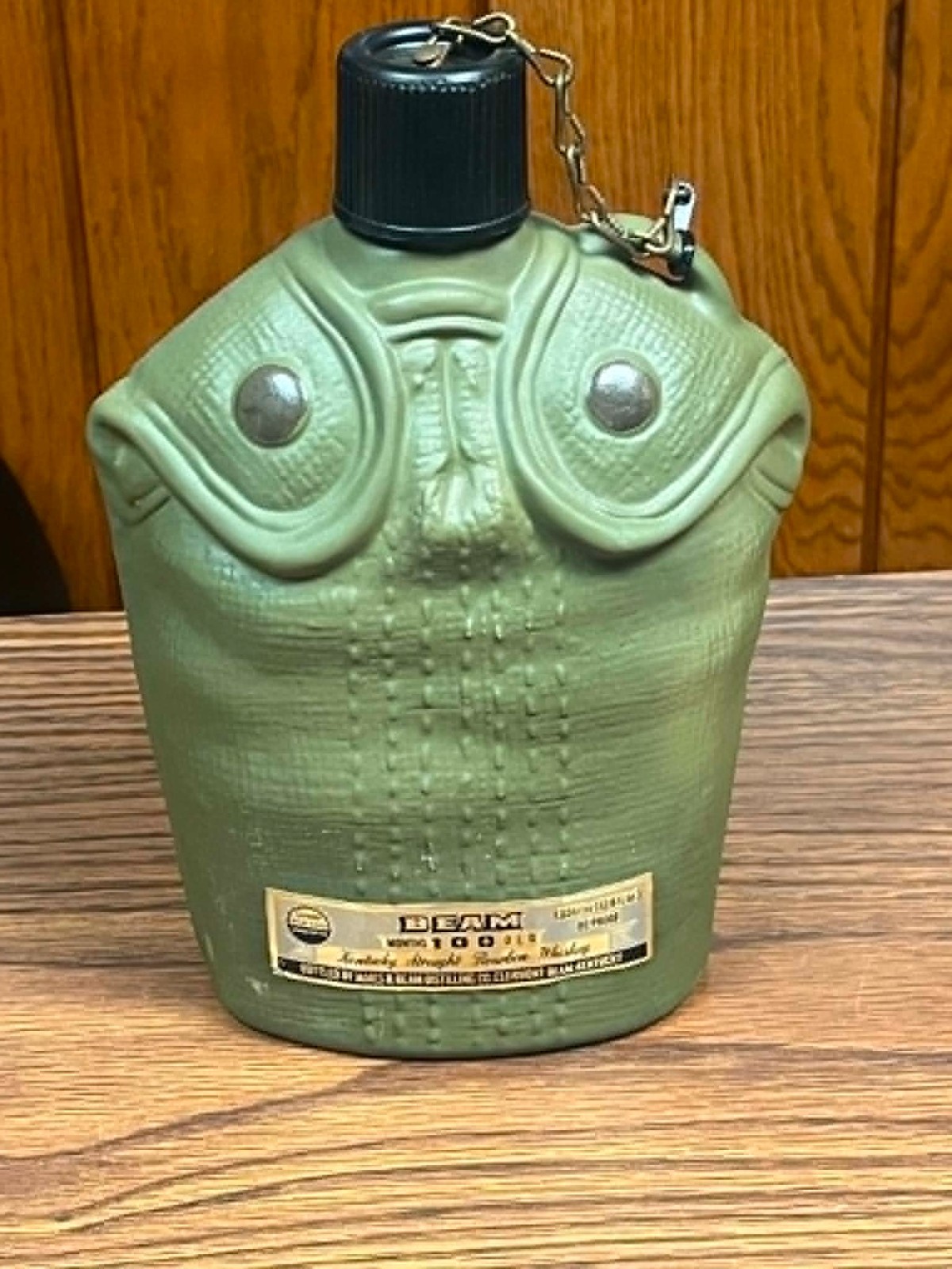 1979 Jim Beam Bourbon Empty Army US Military Marines USMC WW2 Canteen Decanter