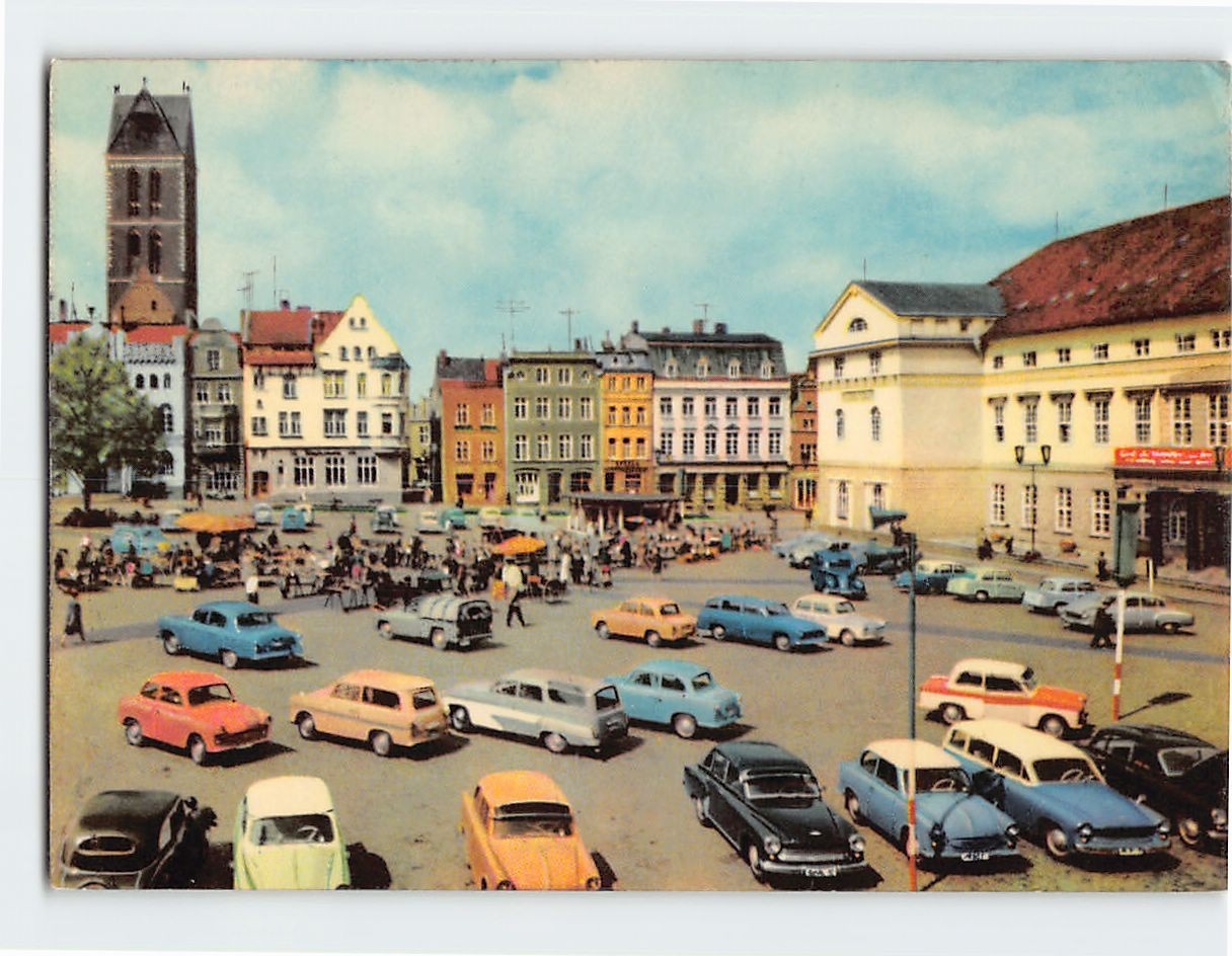 Postcard Markt Wismar Germany