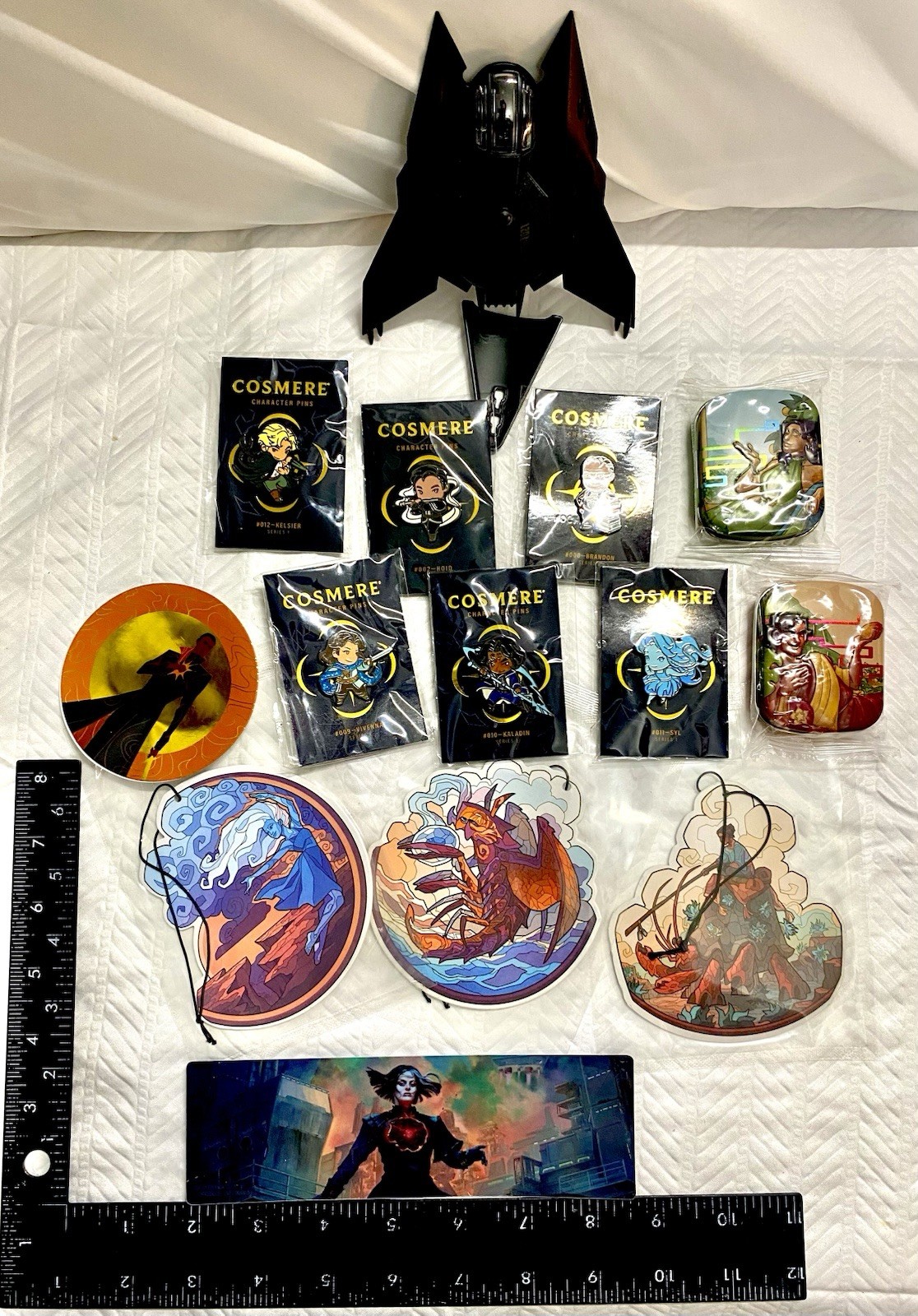 Brandon Sanderson Cosmere DragonSteel Lot Of 6 Pins , Stickers, Art And More
