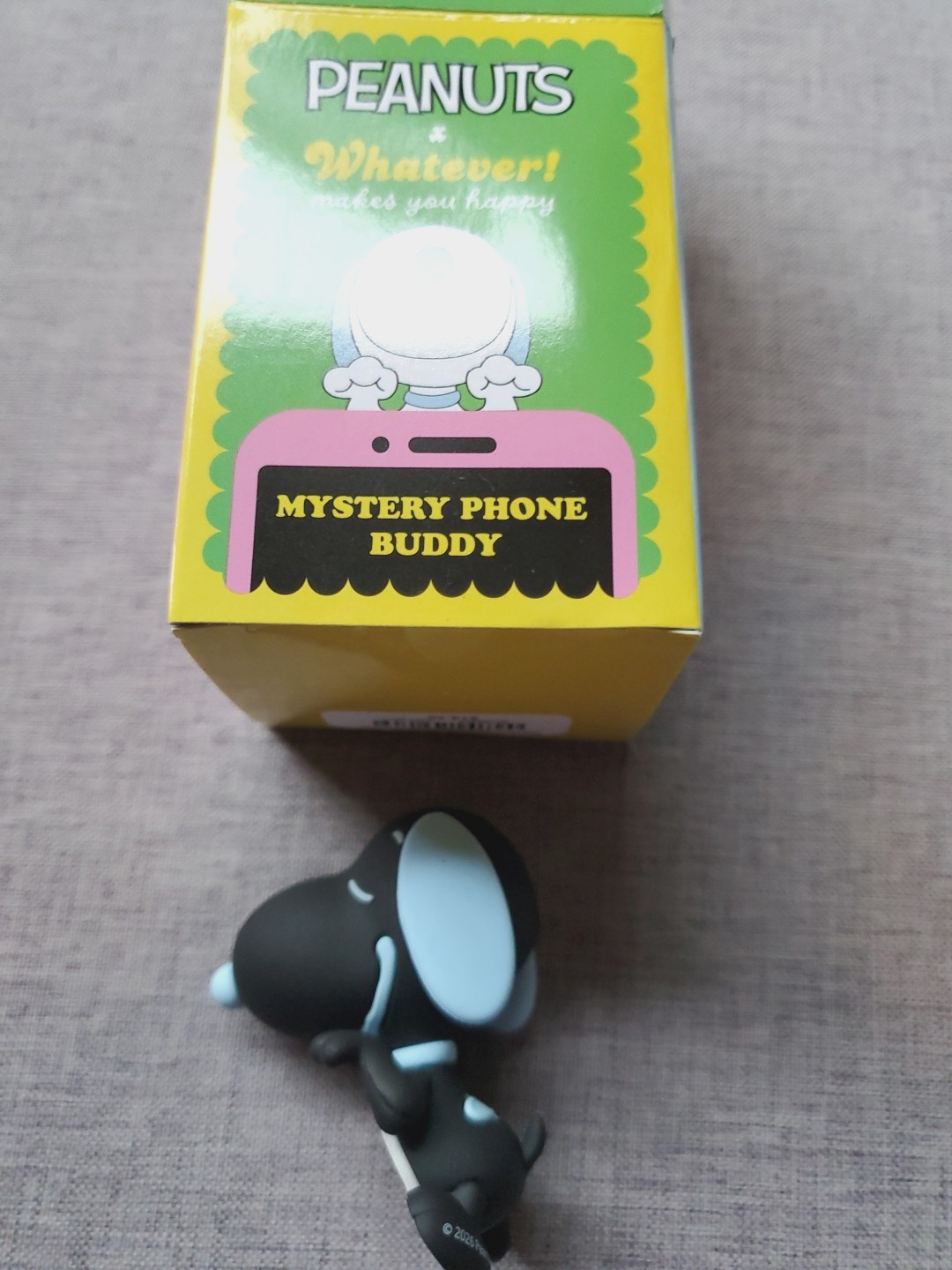 Whatever Peanuts Sherbet Spring Snoopy Phone Buddy Blind Box- Black w/blue